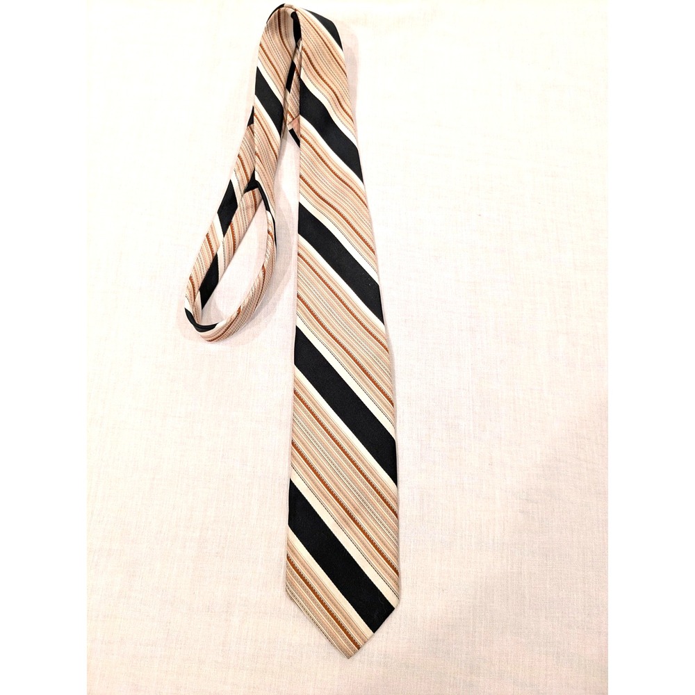 Vintage Givenchy Gentlemen Paris Tie Mens Striped Polyester 70s 56 x 3 inches